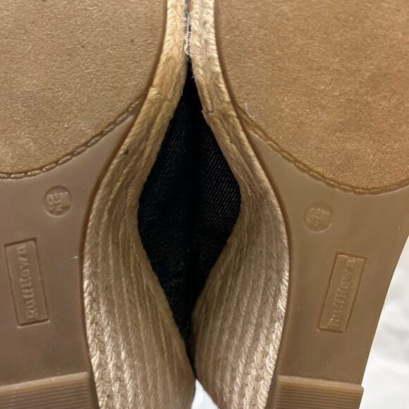 NWOT Ruff Hewn Denim Wedge Style Heel Clog Slip On Summer 9.5 never worn - Picture 9 of 11